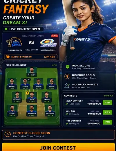 Cricketscore (cricket score) fantasy cricket & matchday visual 3
